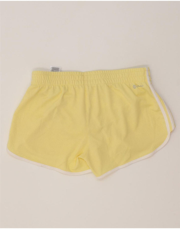 Shorts esportivos femininos Adidas UK 12 poliéster amarelo médio