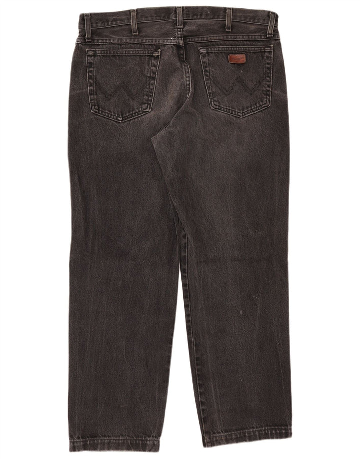 WRANGLER Masculino Indiana Straight Jeans W36 L28 Algodão Preto