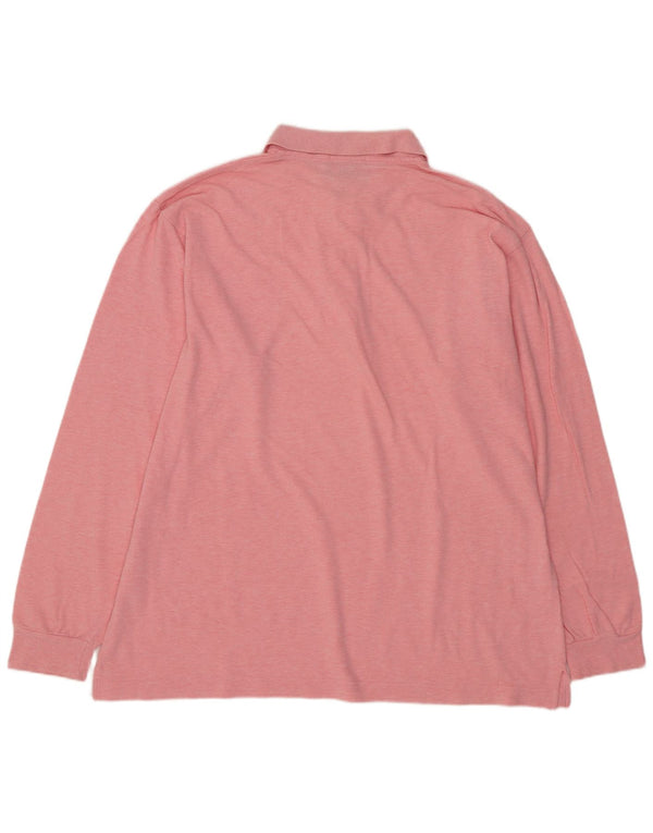 SERGIO TACCHINI Camisa polo masculina de manga comprida UE 52 grande rosa