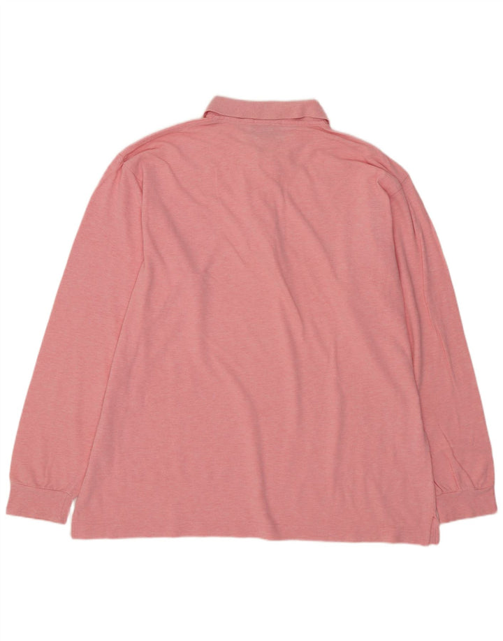 SERGIO TACCHINI Camisa polo masculina de manga comprida UE 52 grande rosa