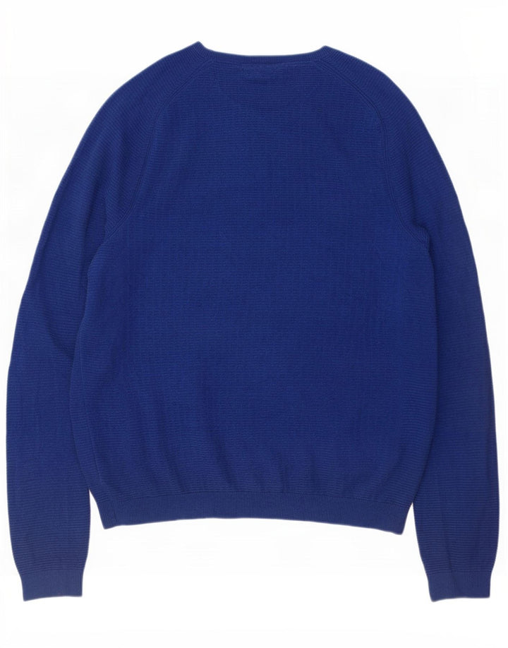 Suéter masculino Ted Baker com gola canoa grande algodão azul