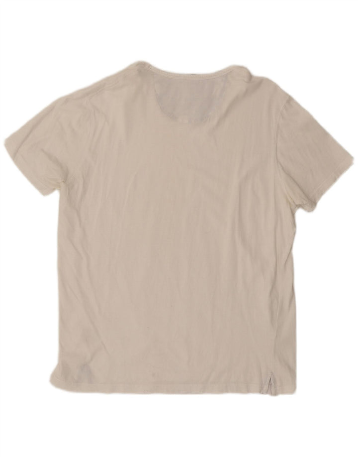 Camiseta masculina MASSIMO DUTTI grande off white