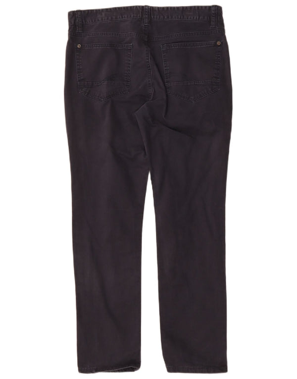 Calça casual reta masculina Fat Face W34 L29 algodão azul marinho