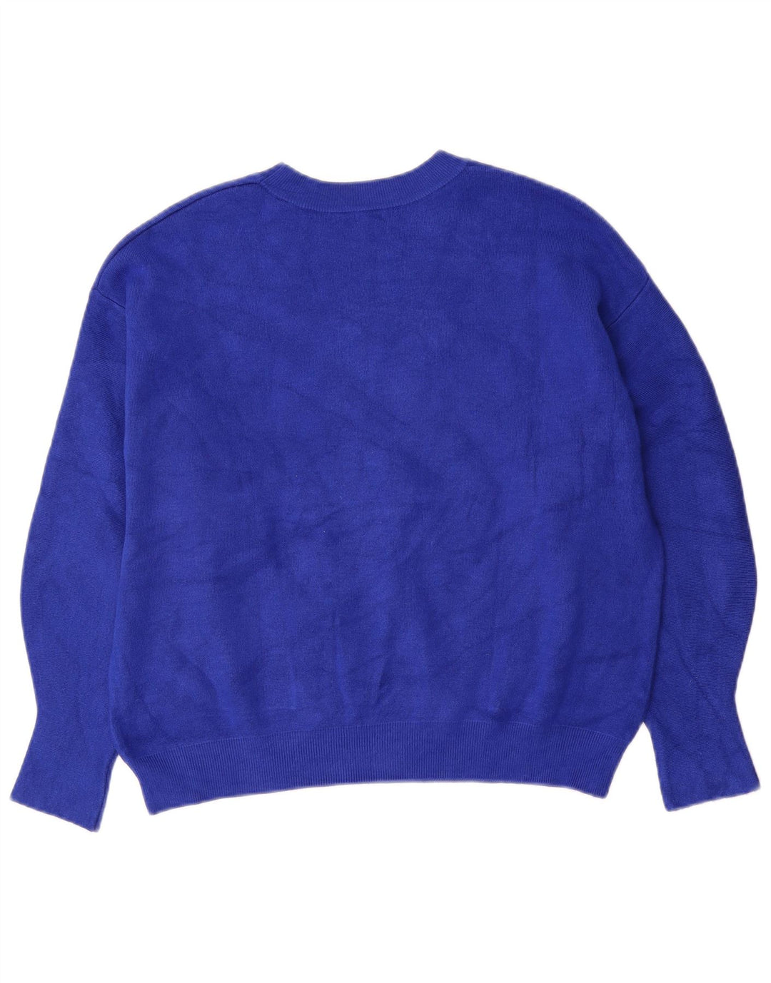 Suéter feminino Guess com gola redonda e estampa gráfica UK 14 azul médio