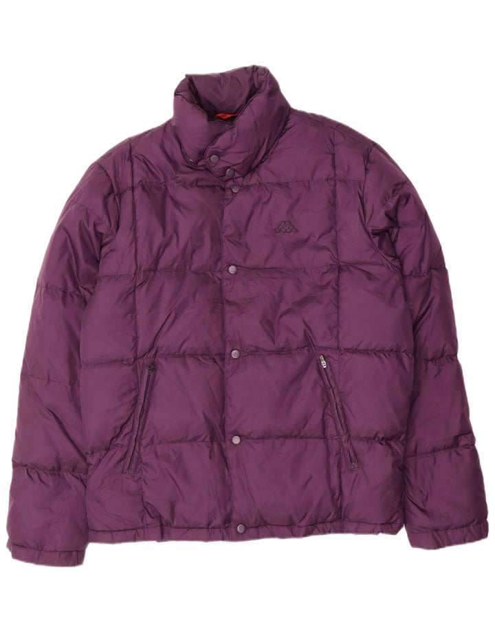Jaqueta acolchoada masculina Kappa UK 38 grande roxo nylon