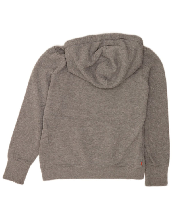 Superdry feminino gráfico moletom com capuz UK 16 grande algodão cinza