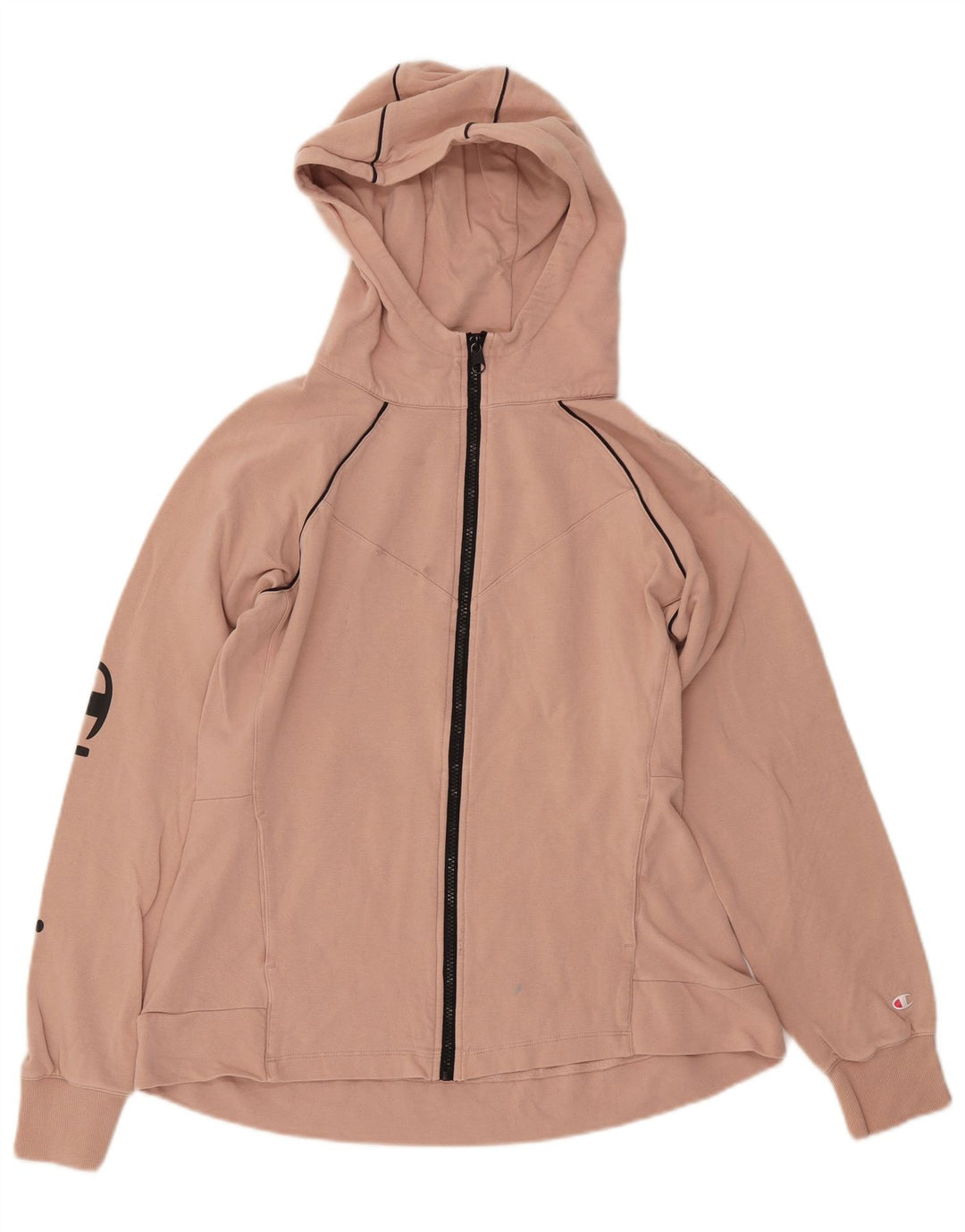 CHAMPION Suéter feminino com capuz e zíper gráfico UK 18 XL rosa