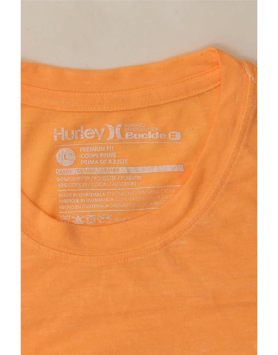 Camiseta masculina Hurley Premium Fit grande poliéster laranja