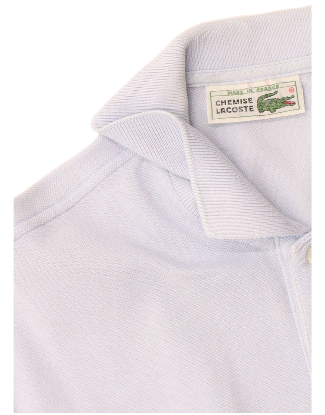 Camisa polo masculina Lacoste tamanho 4 algodão azul médio