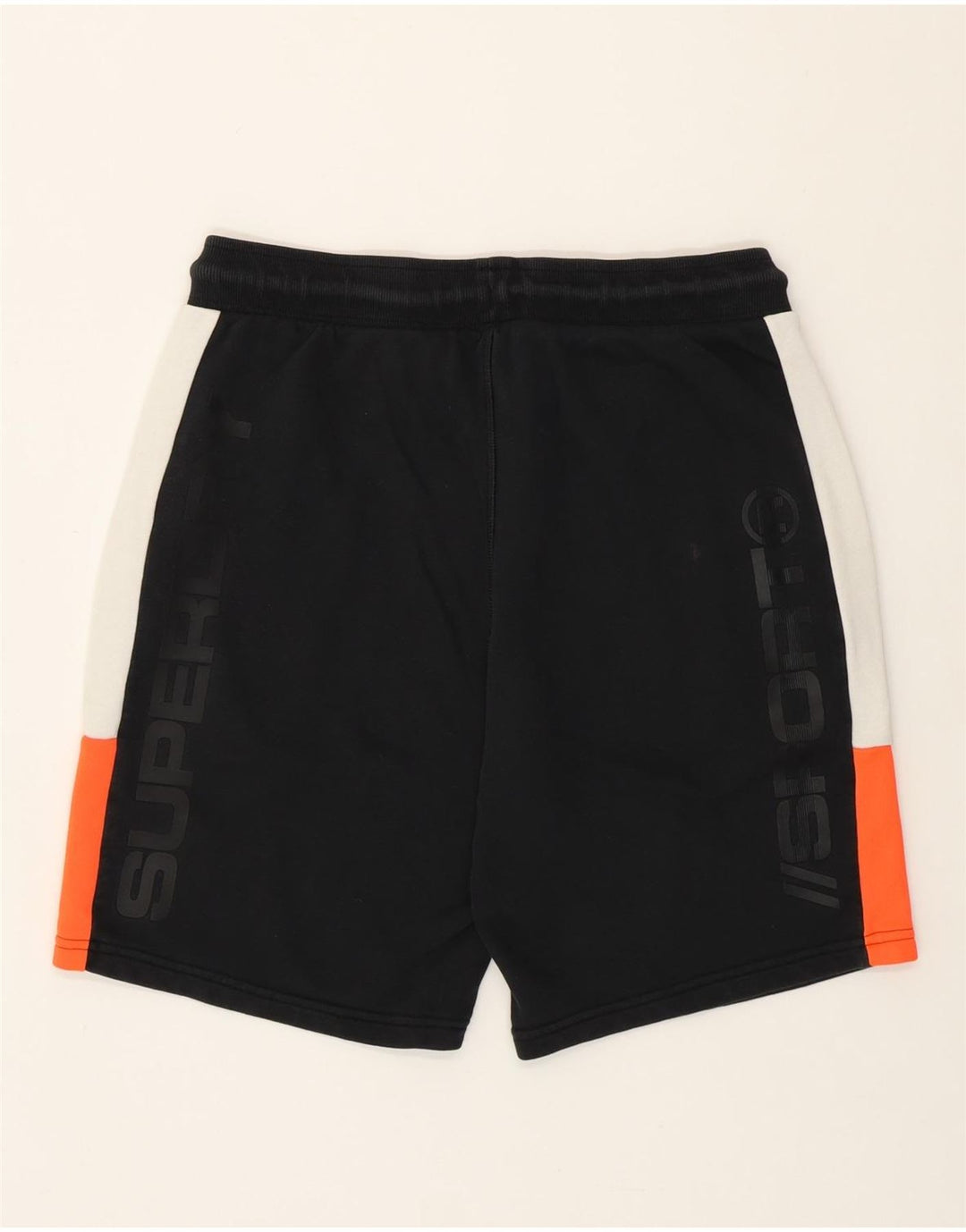 Shorts esportivos gráficos masculinos SUPERDRY grande algodão colorido preto