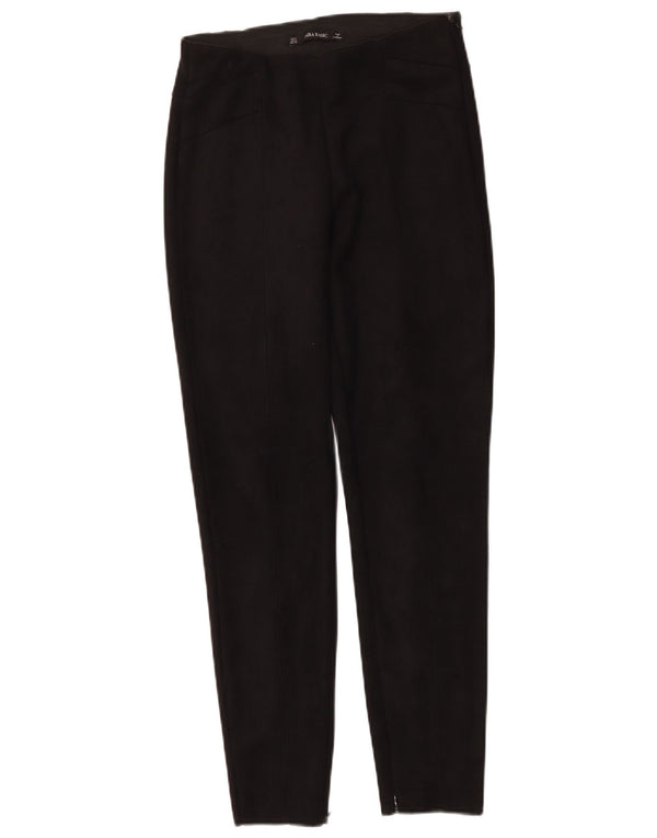 Calça feminina casual skinny Zara pequena W26 L27 poliéster preto