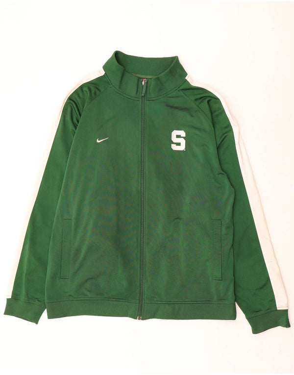 Nike Mens Treino Top Jacket 2XL Verde Colorblock Poliéster