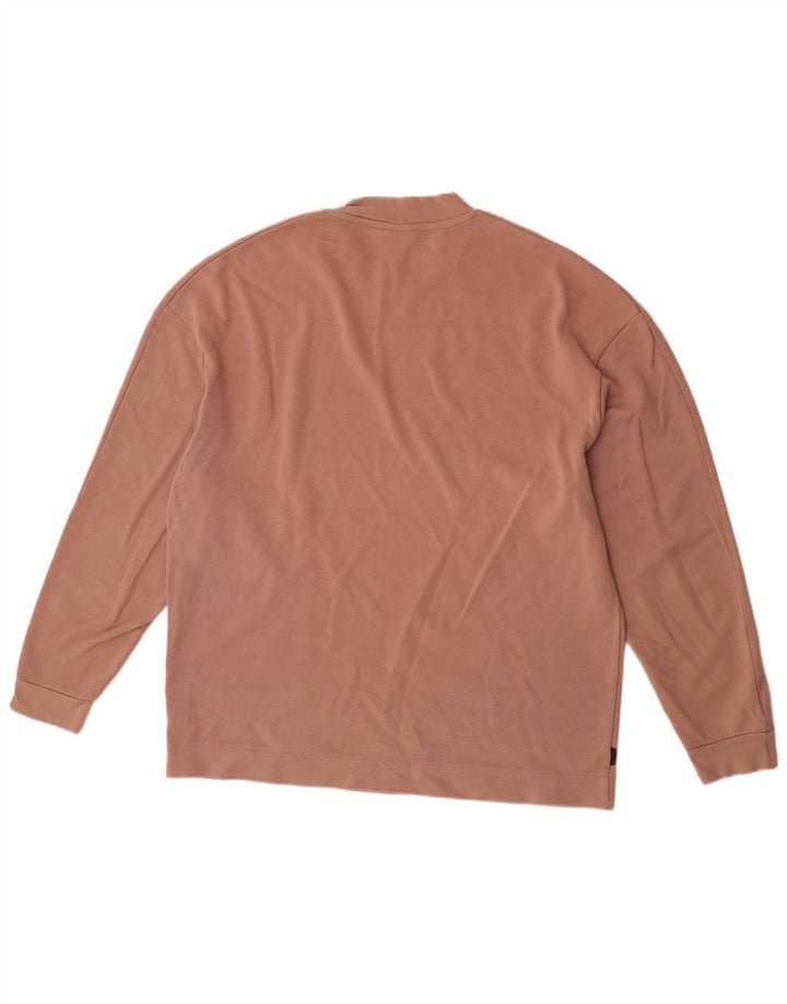 Zara Top masculino manga comprida grande marrom