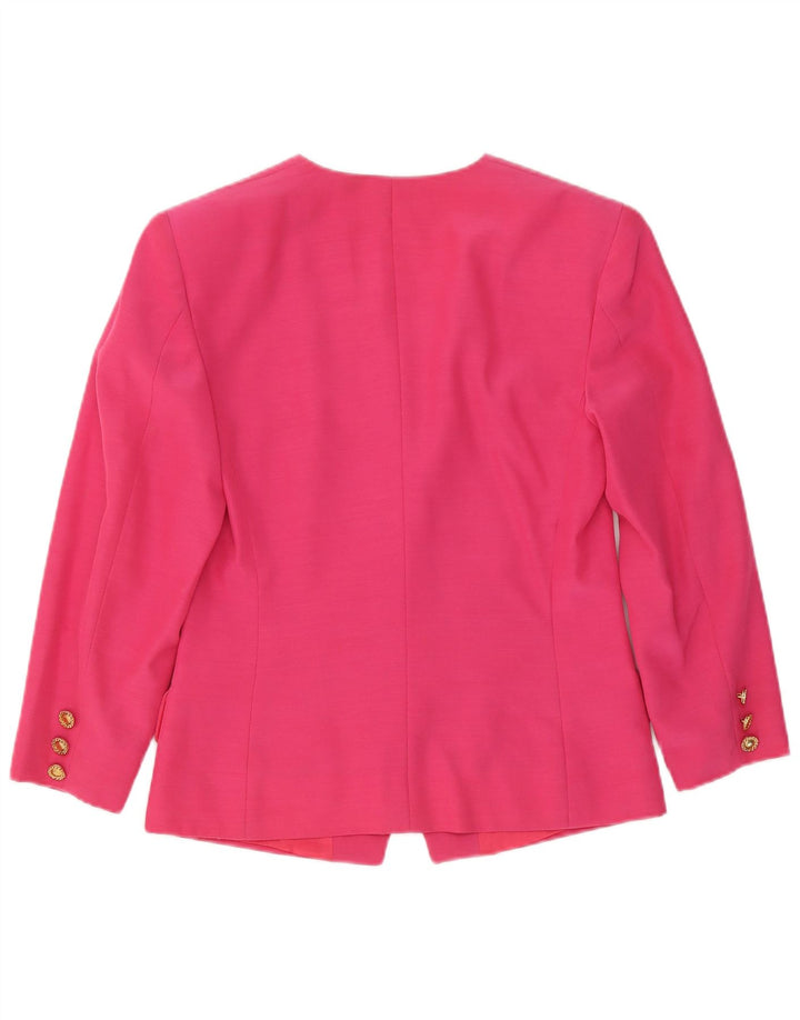 Jaqueta blazer feminina vintage com 4 botões IT 42 acetato rosa médio
