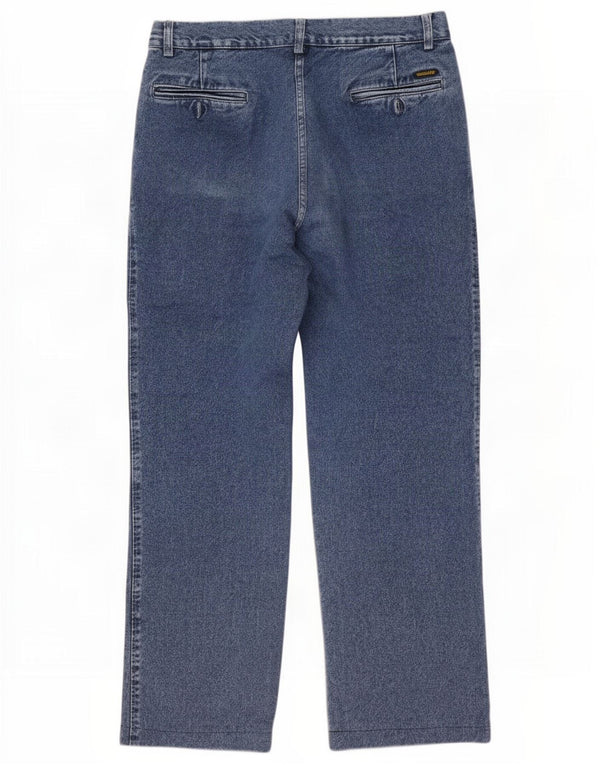 Carrera Mens Straight Jeans W32 L29 Azul Algodão