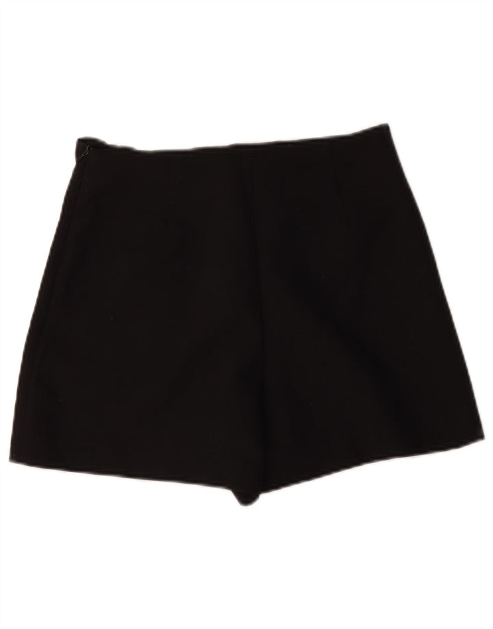 Shorts casual feminino Zara pequeno W26 poliéster preto