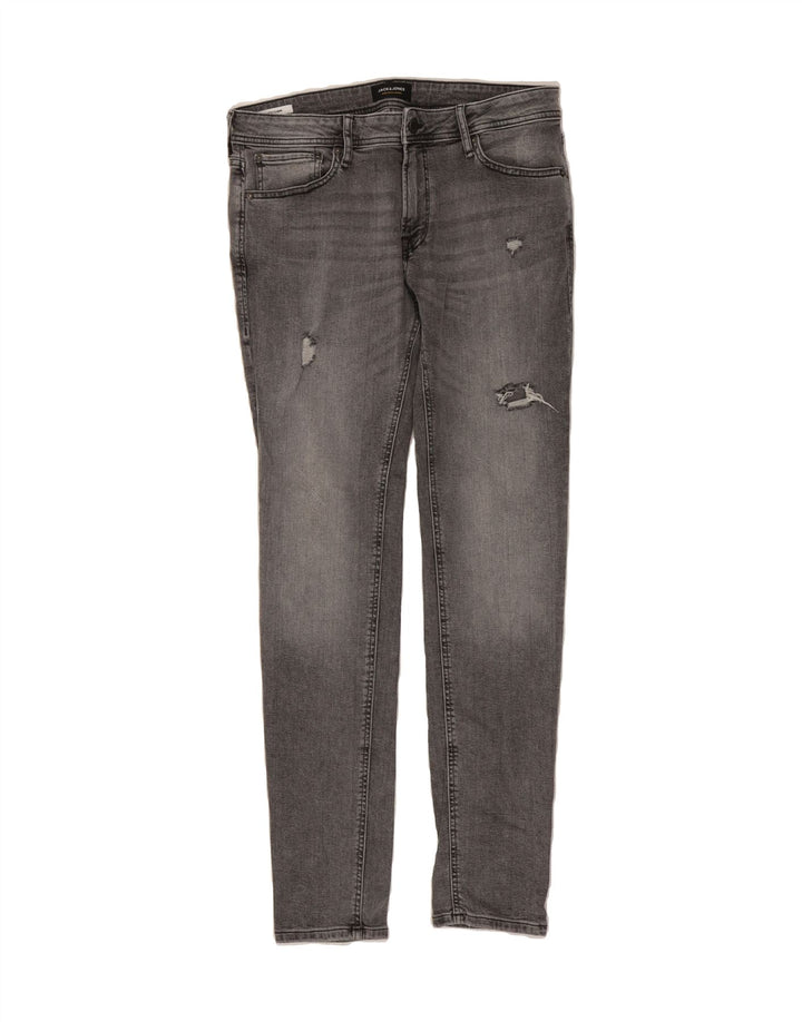 JACK & JONES Mens Liam Skinny Jeans W34 L34 Grey Cotton Vintage Jack & Jones and Second-Hand Jack & Jones from Messina Hembry 