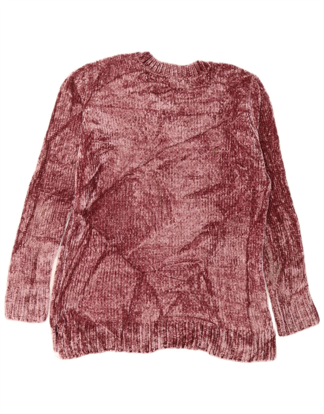 Suéter feminino ORVIS com decote em V Reino Unido 14 poliéster marrom médio