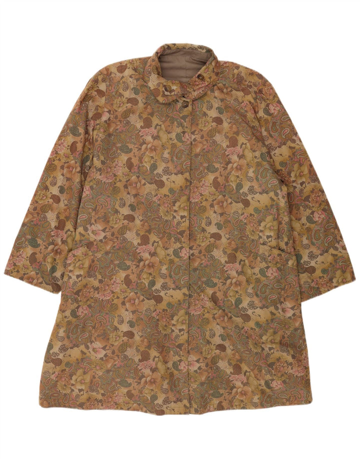 Trench Coat Reversível Feminino Vintage UK 20 2XL Bege