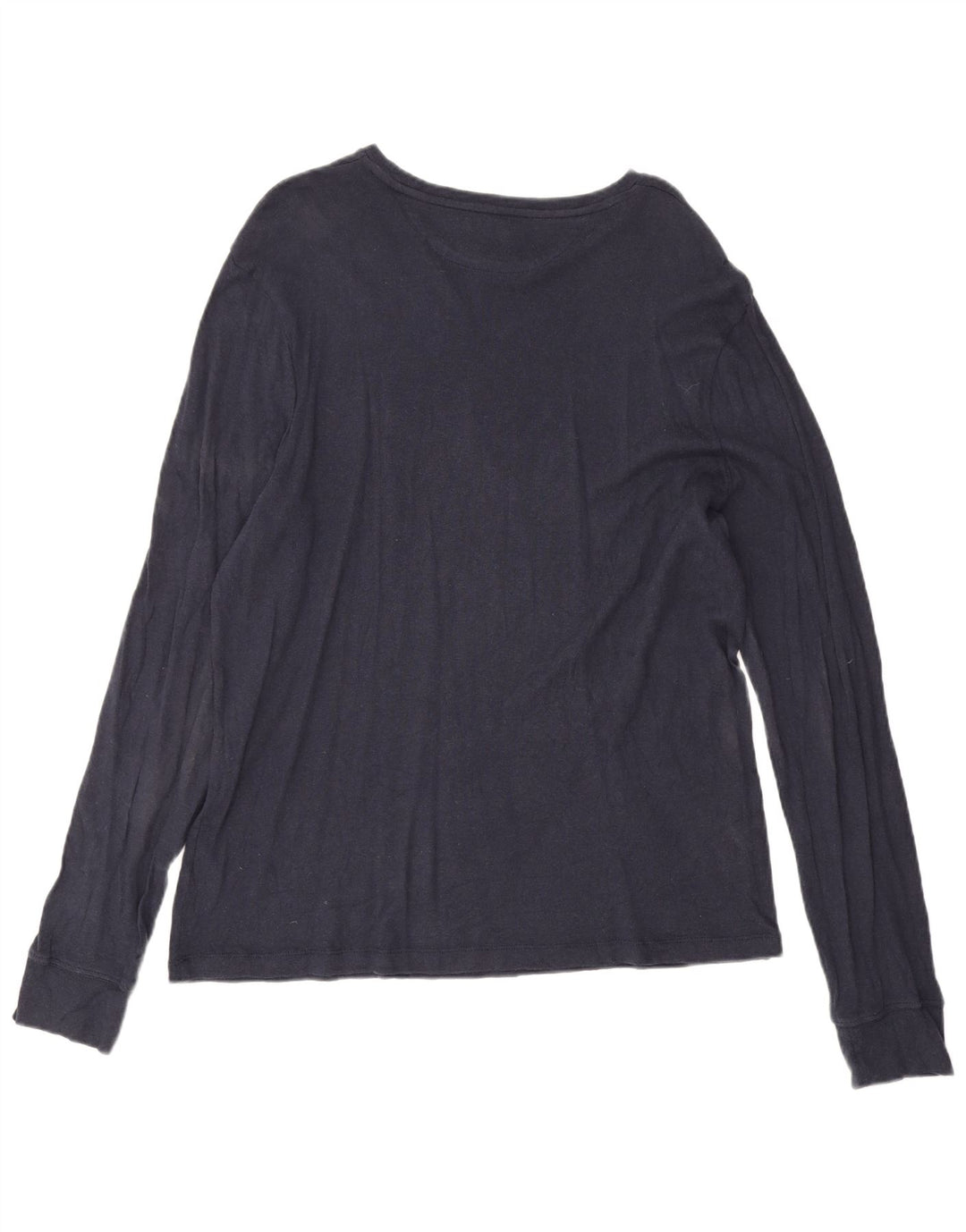 J. Crew Top masculino de manga comprida XL azul marinho algodão