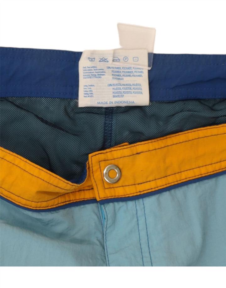 Shorts de natação masculino Champion médio azul colorblock poliéster