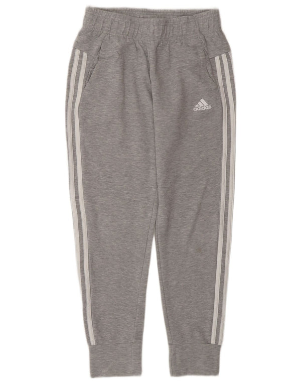 Adidas meninos calças de treino joggers 13-14 anos cinza algodão