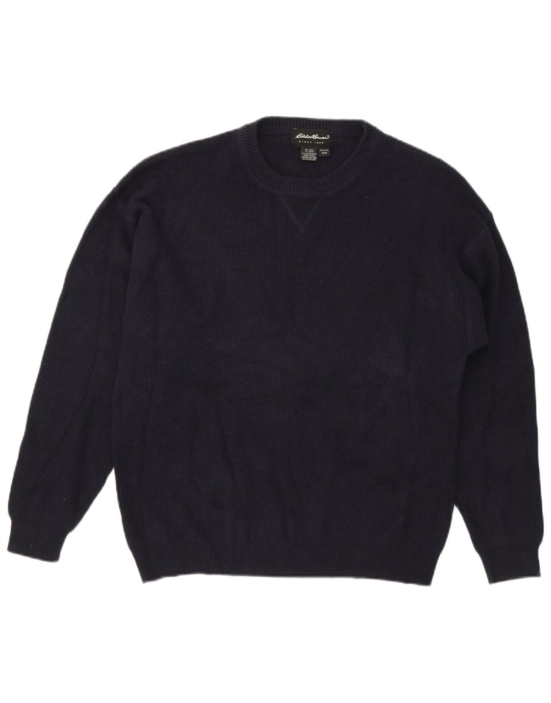 Suéter masculino Eddie Bauer com gola redonda, algodão azul marinho médio