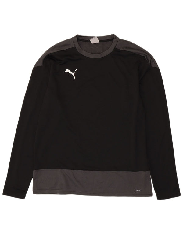 PUMA Masculino Top Manga Longa XL Preto Colourblock Poliéster