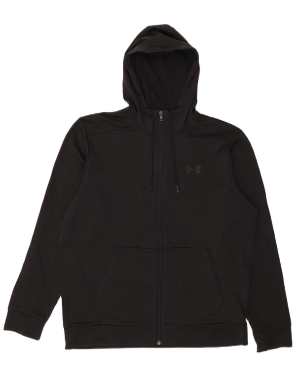 Suéter masculino Under Armour com capuz e zíper grande preto