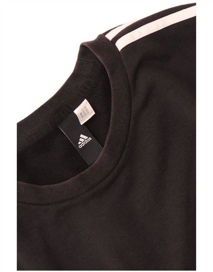 Adidas Mens Moletom Jumper Médio Preto