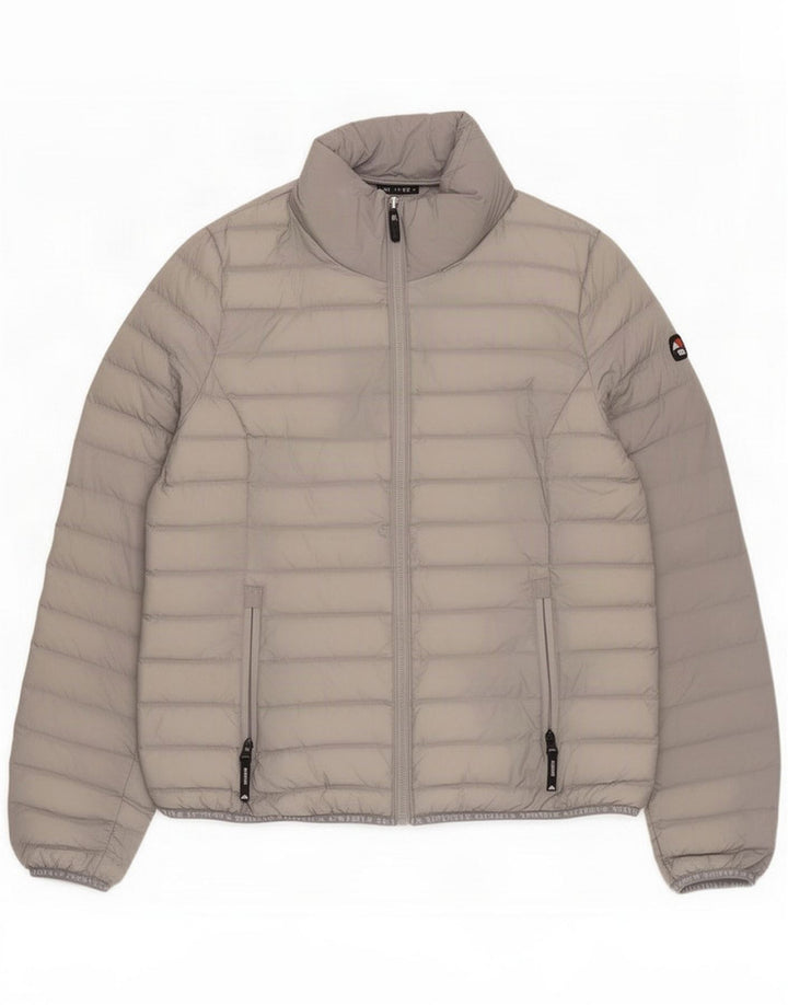 Jaqueta acolchoada feminina Superdry UK 14 Nylon cinza grande