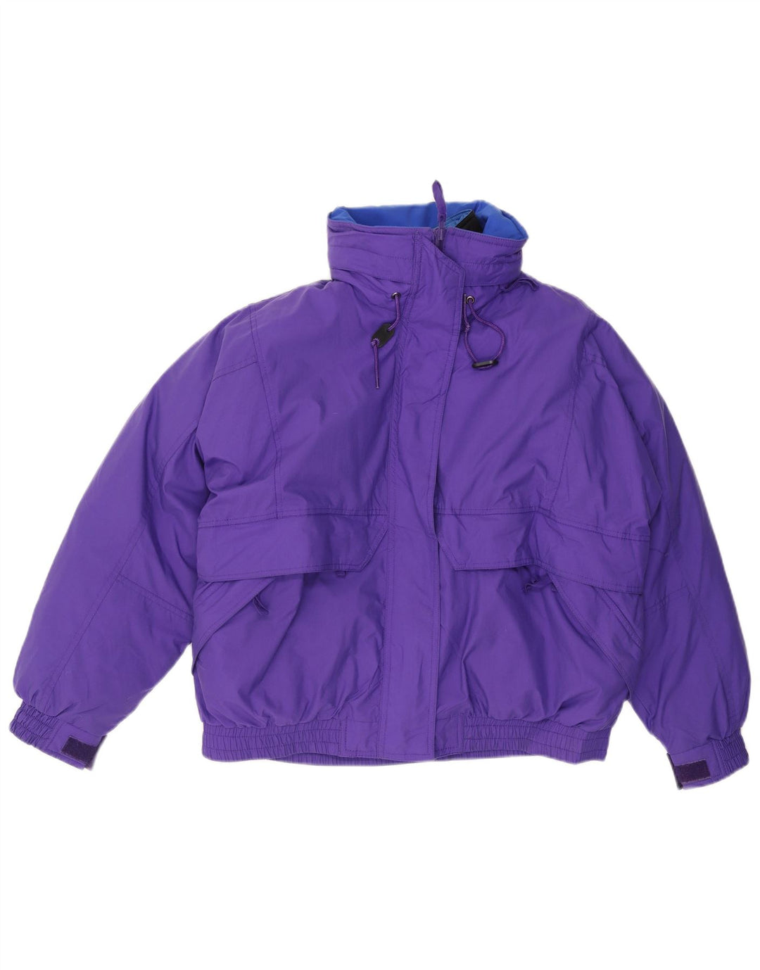 Jaqueta feminina acolchoada com capuz grande Eddie Bauer Reino Unido 16 grande roxa