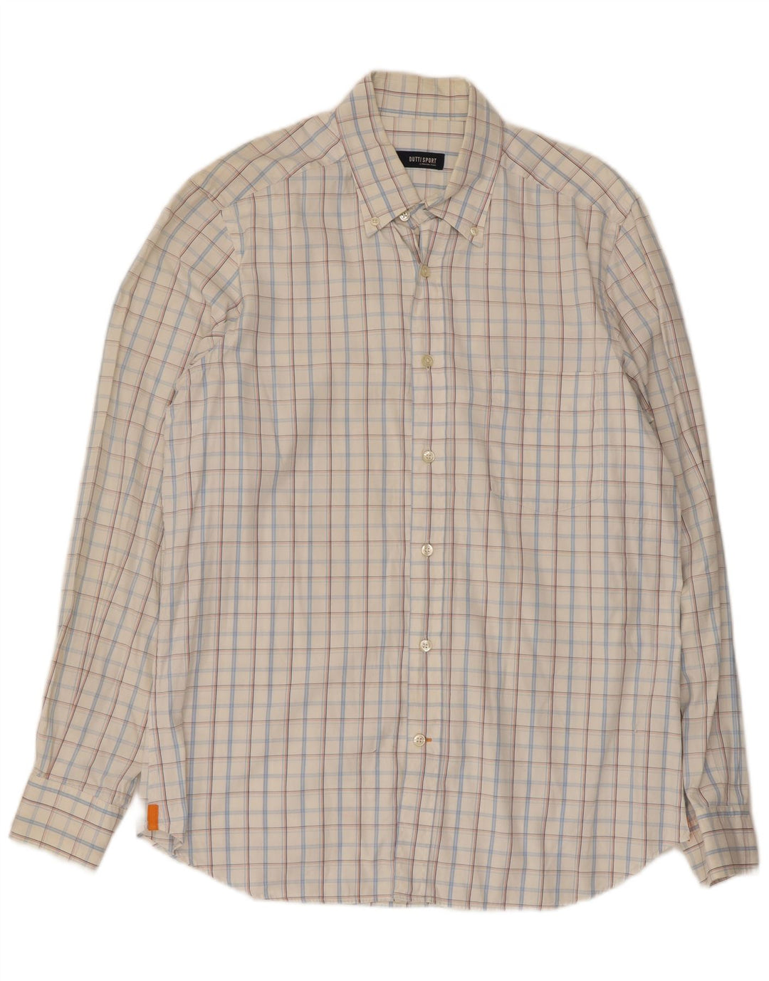 Camisa masculina Massimo Dutti grande xadrez branco