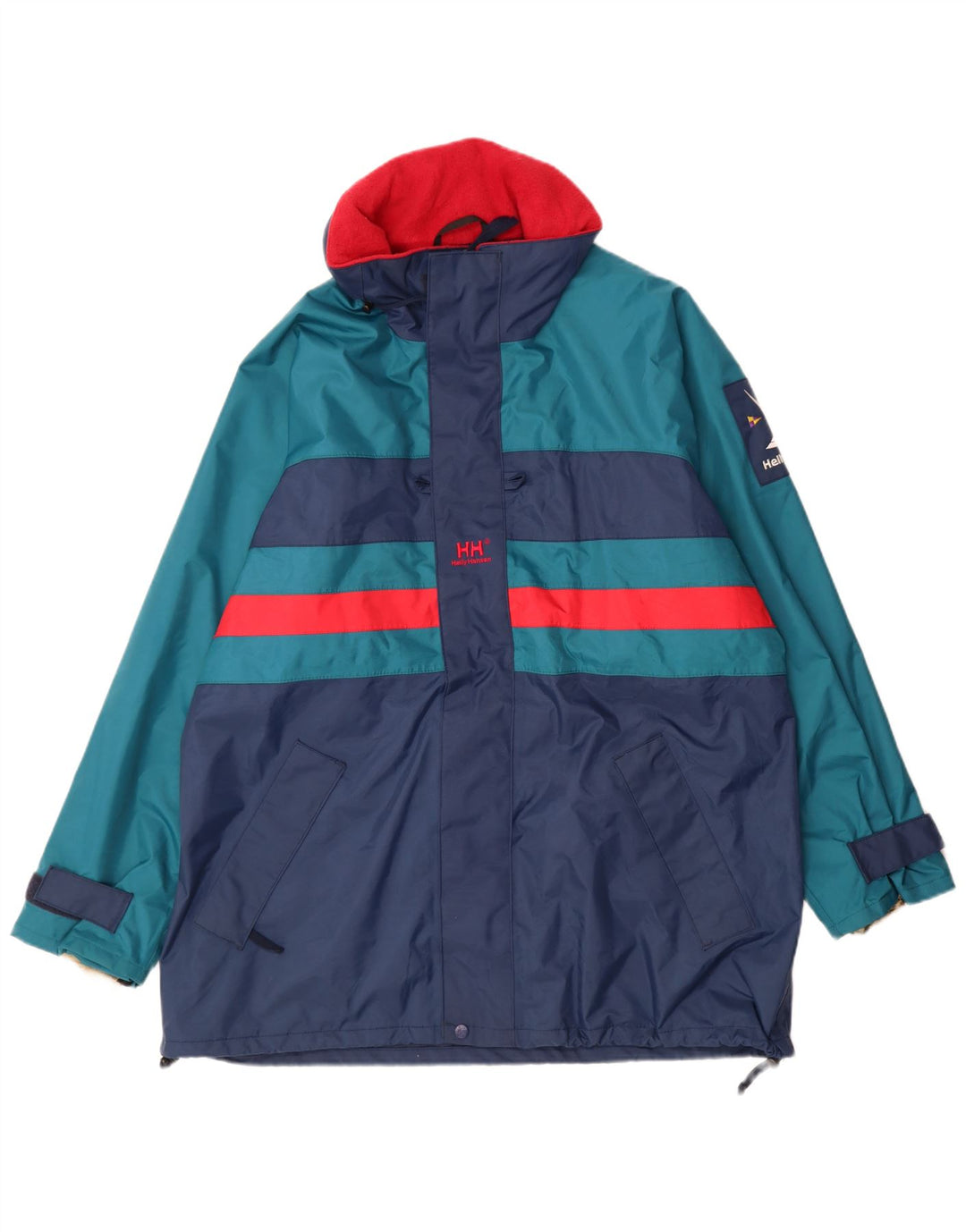Jaqueta de chuva masculina Helly Hansen Reino Unido 40 grande bloco colorido azul marinho poliamida