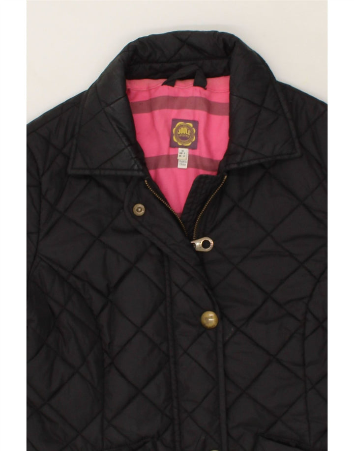 JOULES Womens Quilted Jacket UK 10 Small Black Polyamide Vintage Joules and Second-Hand Joules from Messina Hembry 