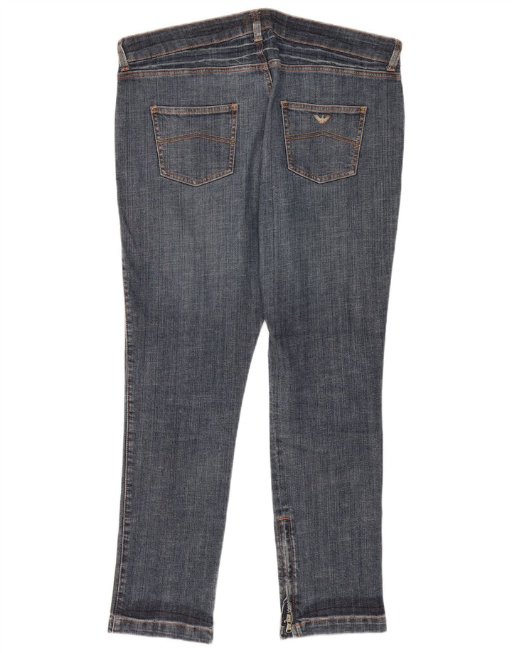 Calça casual masculina Armani W33 L30 algodão azul