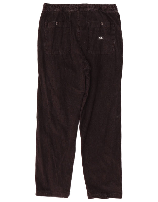 Calça masculina de veludo cotelê Quiksilver médio W32 L28 algodão marrom