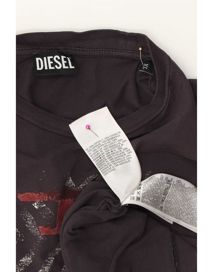 Camiseta masculina Diesel Top XL algodão marrom