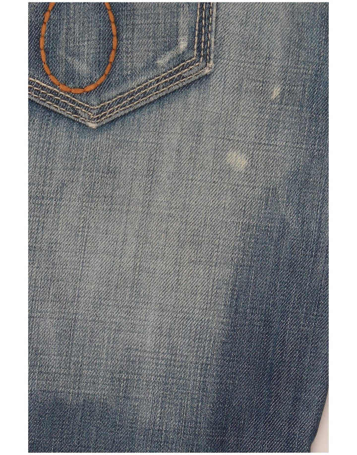Calvin Klein Bermuda feminina jeans W26 pequeno algodão azul