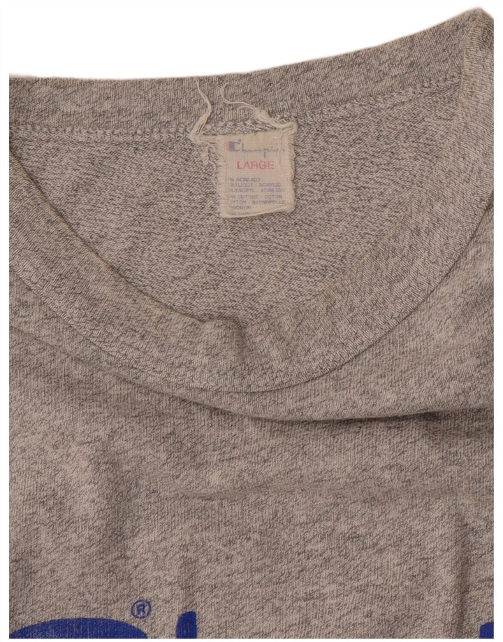 Camiseta gráfica masculina Champion grande acrílico cinza