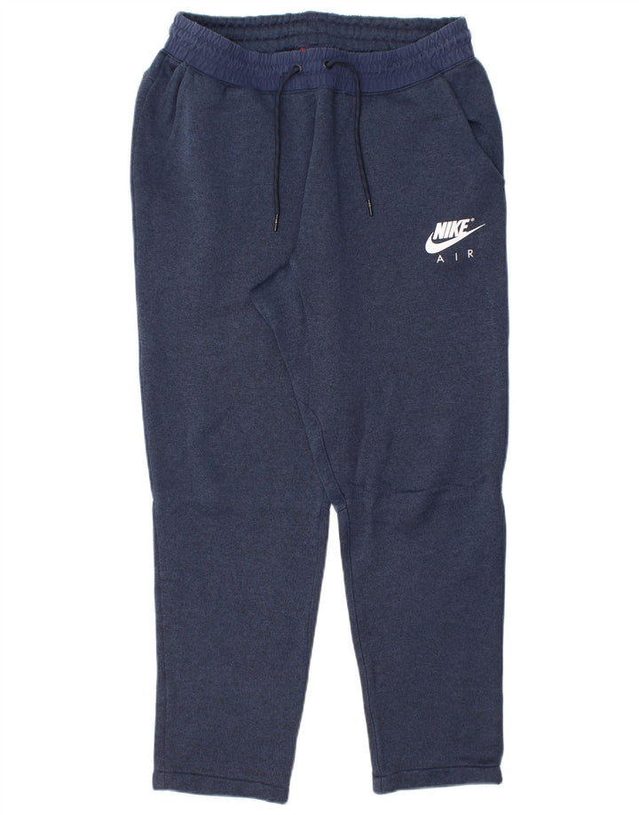 Calça de treino feminina NIKE UK 14 médio azul marinho algodão
