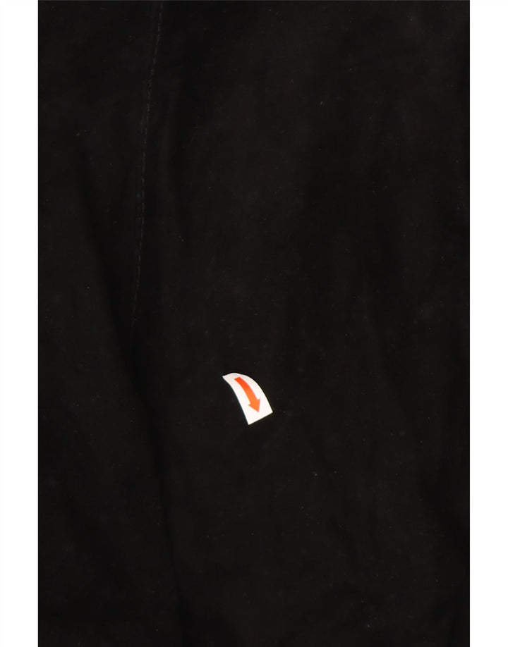 Jaqueta feminina VINTAGE de camurça cortada Reino Unido 10 pequena preta