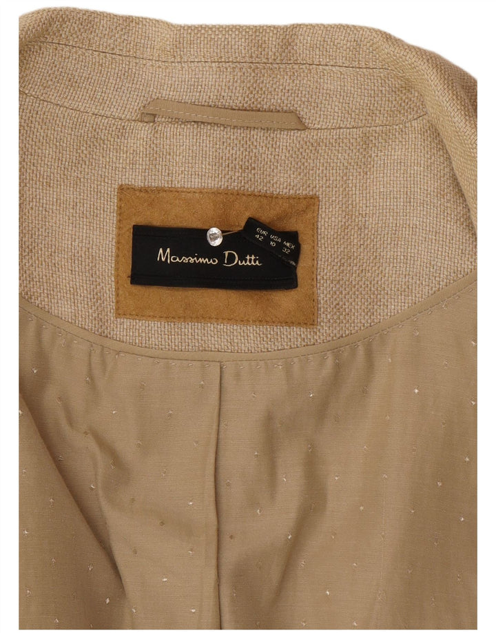 Jaqueta blazer feminina Massimo Dutti com 2 botões UE 42 grande bege