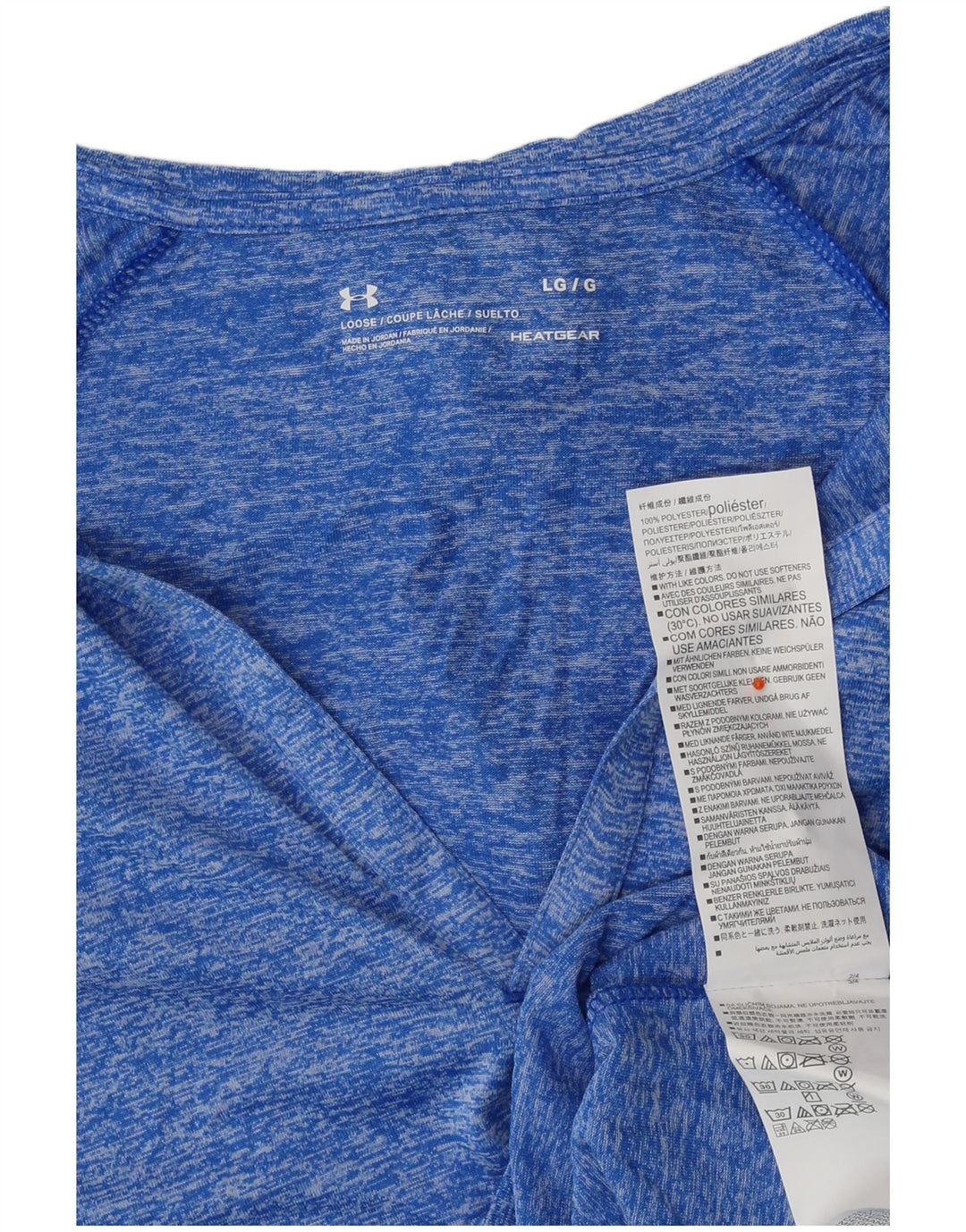 Under Armour Top feminino com capuz manga comprida UK 16 poliéster azul grande