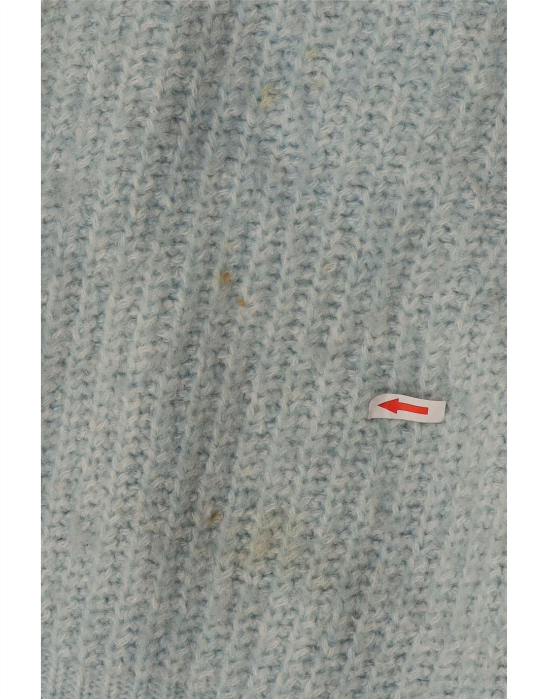 Zara Suéter feminino oversized com gola canoa Reino Unido 14 poliéster azul médio