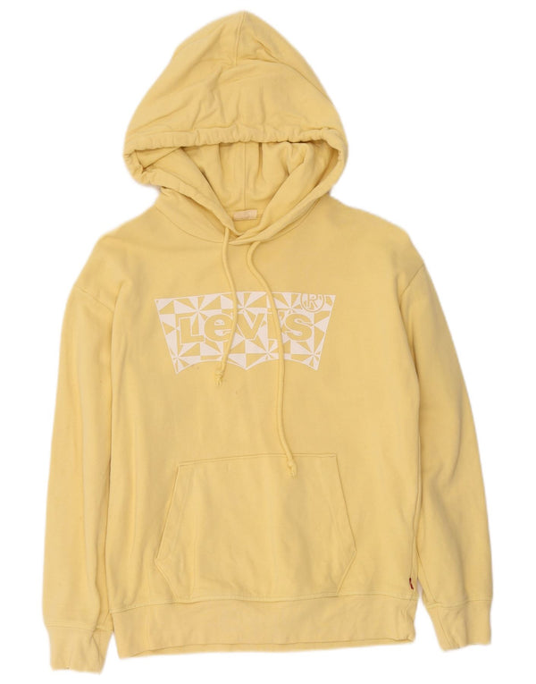 Levi's Mens Graphic Hoodie Jumper XS Algodão Amarelo