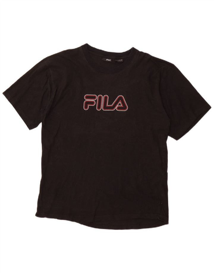 Camiseta gráfica masculina FILA XL preta