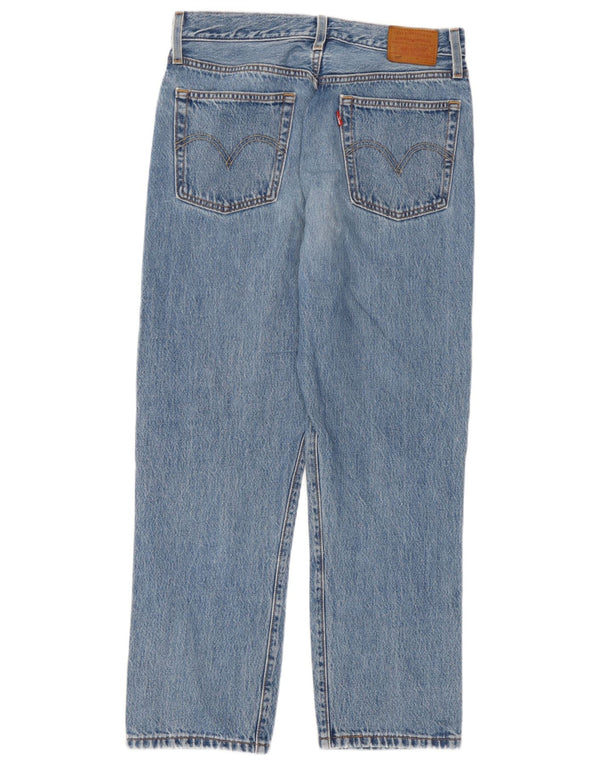 Calça jeans feminina Levi's 501 Straight W28 L26 azul algodão