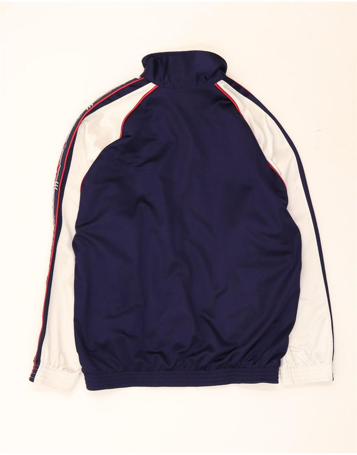 Jaqueta de agasalho gráfico masculino vintage médio bloco colorido azul marinho