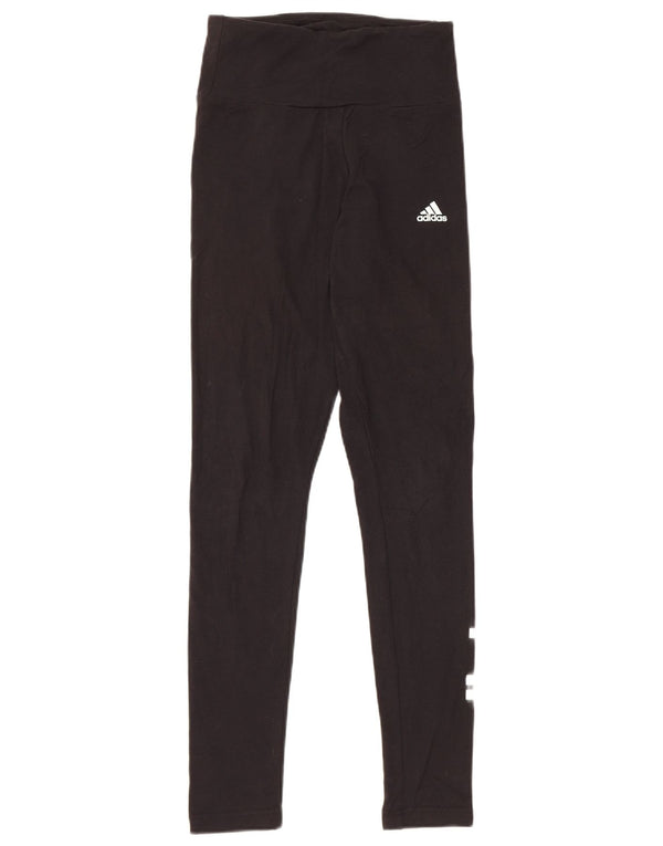 Leggings Adidas Femininas UK 4/6 XS Algodão Preto